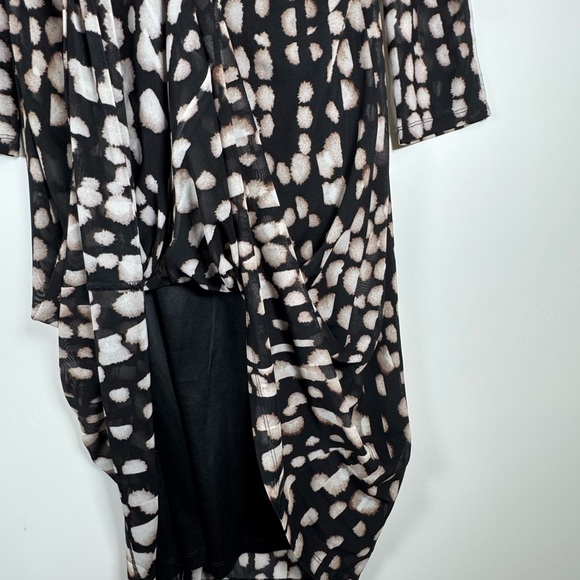NWOT‎ Maggy London Mesh Printed Long Sleeved Fit Flare ALine Midi Dress Sz 8 - Picture 11 of 14